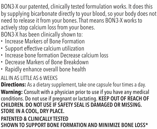 TM3 BON3-X directions, warnings, and clinical-support label text